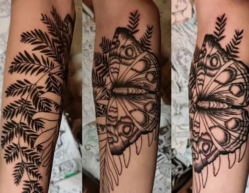Custom illustrative tattoo in Panama by Shakti Tattoo